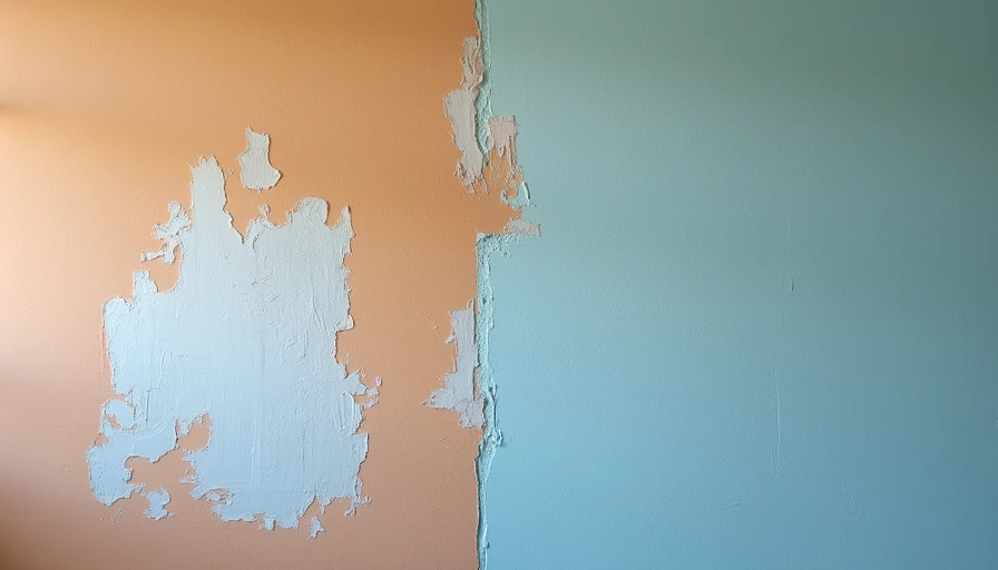 Before and after drywall repair example