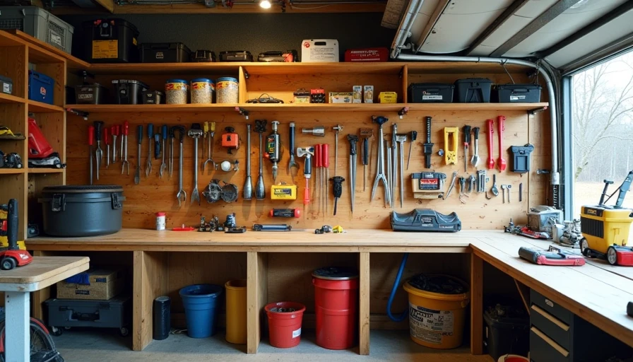 Garage tool wall organized with smart purchases