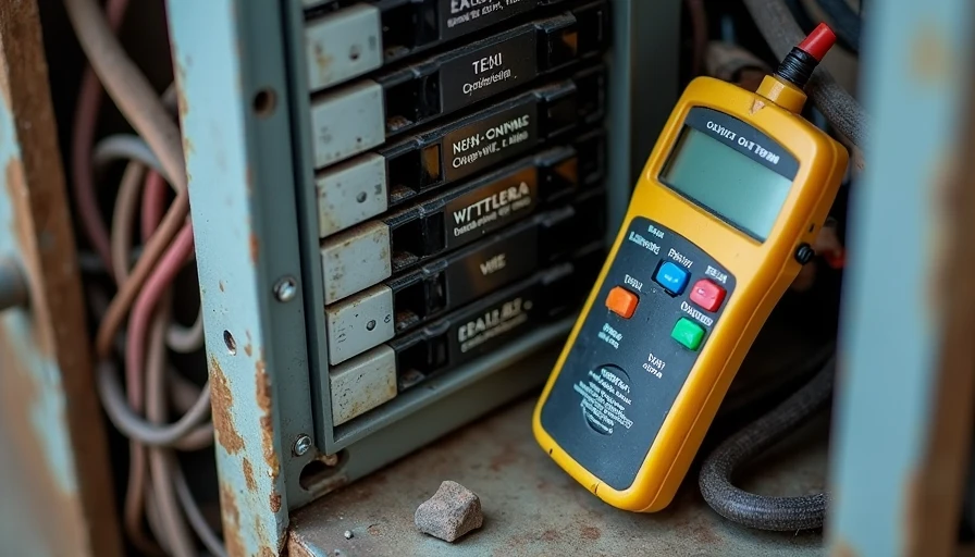 Electrical panel during troubleshooting assessment