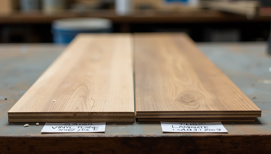 Vinyl plank vs laminate flooring samples comparison