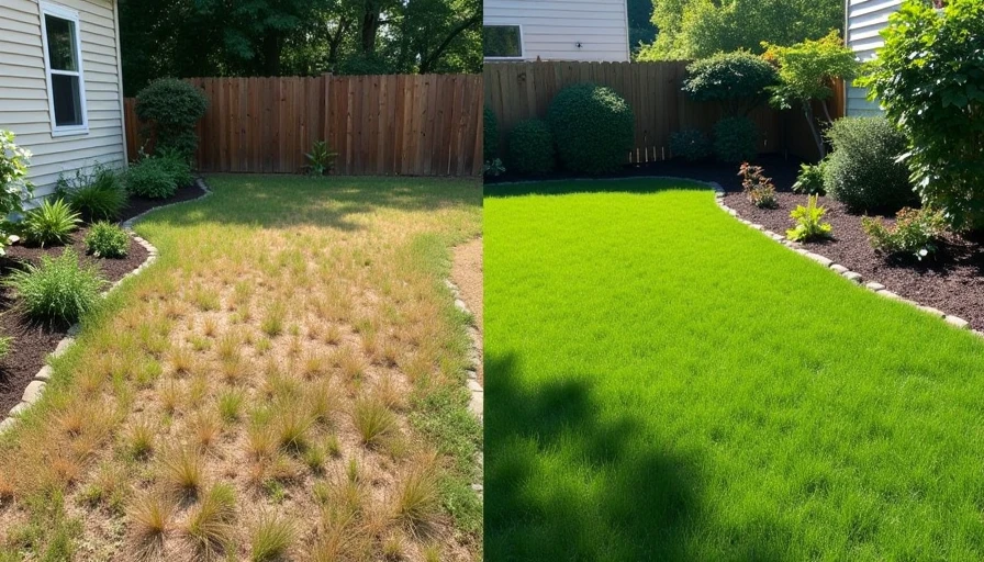 Before and after lawn recovery over two years