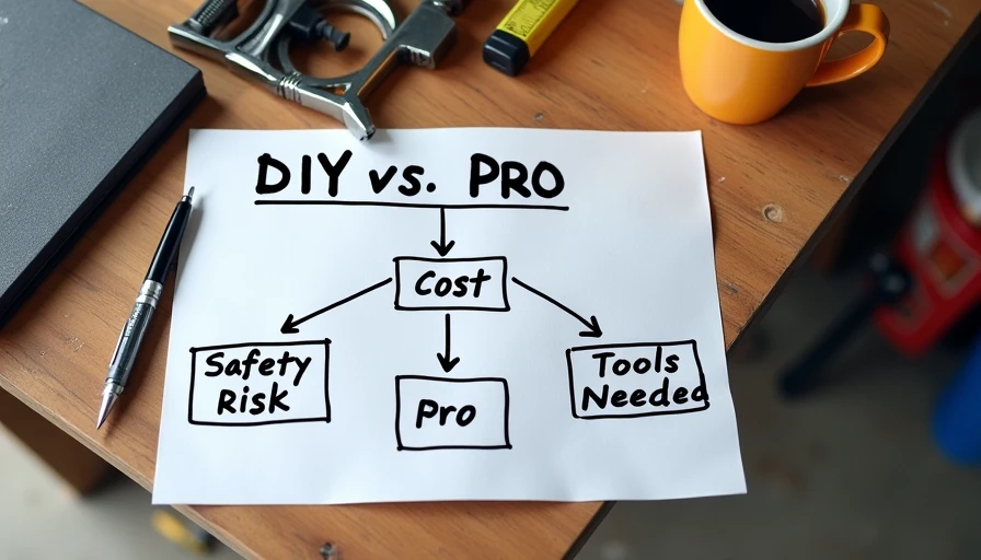 Hand-drawn decision flowchart for home repairs