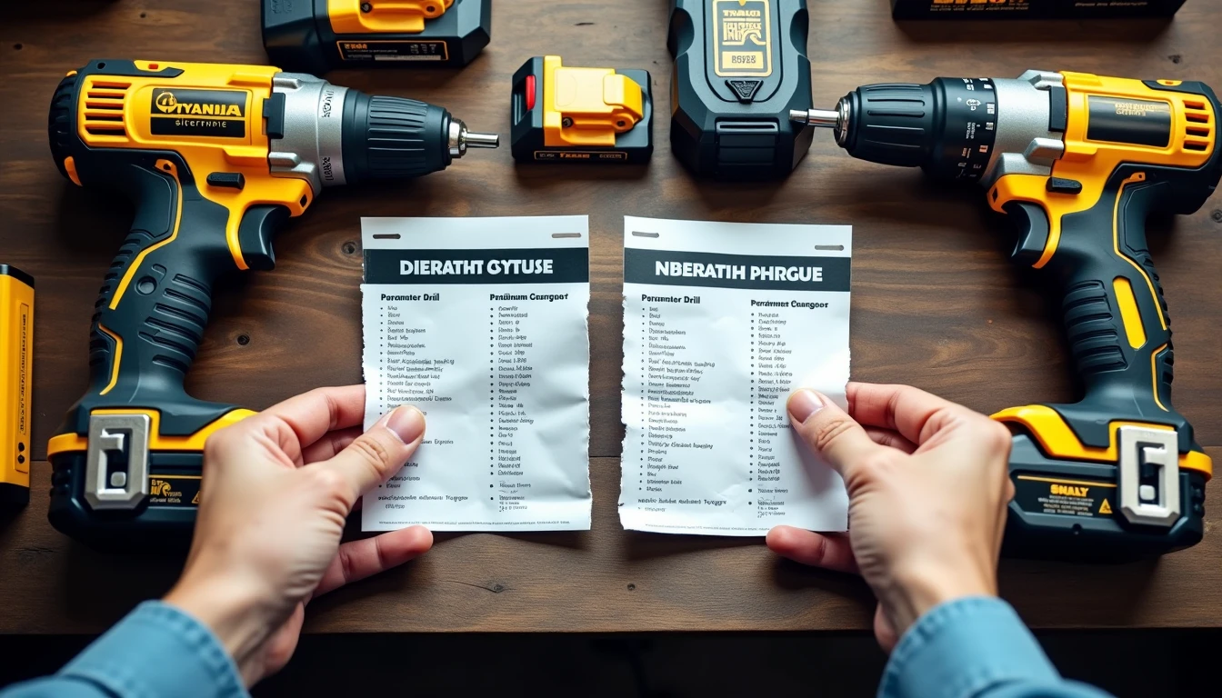 Comparing tools in-store before buying