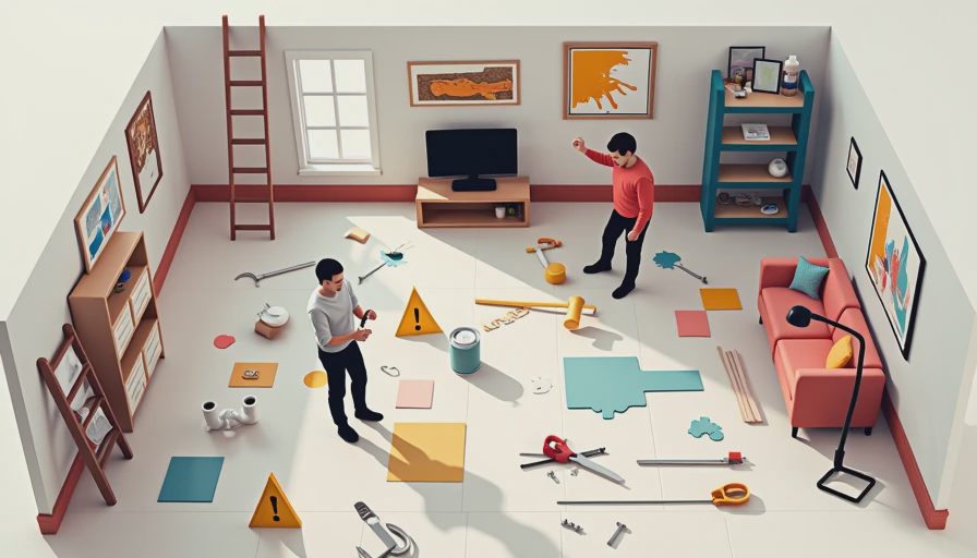 Illustration for home repair mistakes