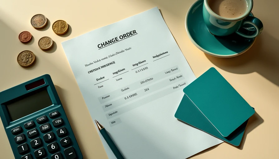 Illustration for change order costs