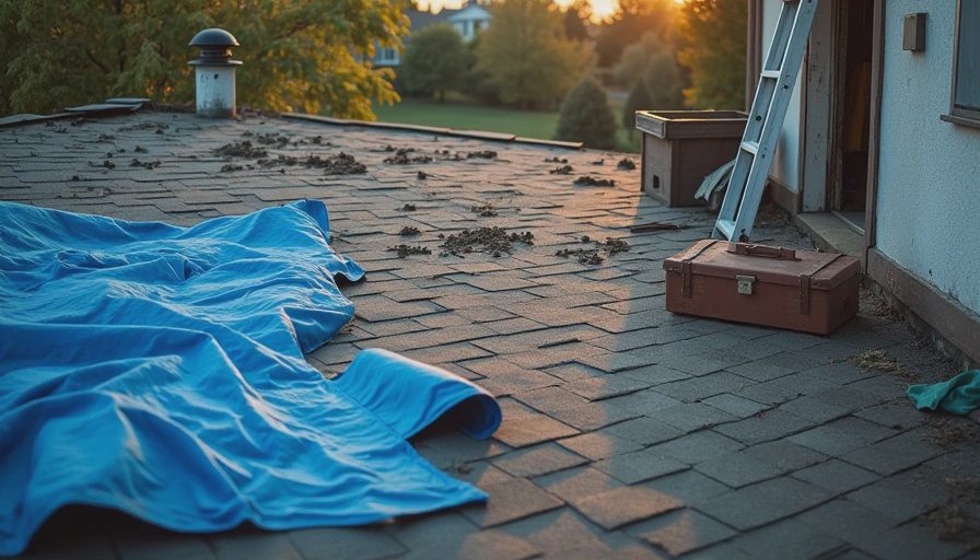 Visual context for storm damage roof repair process